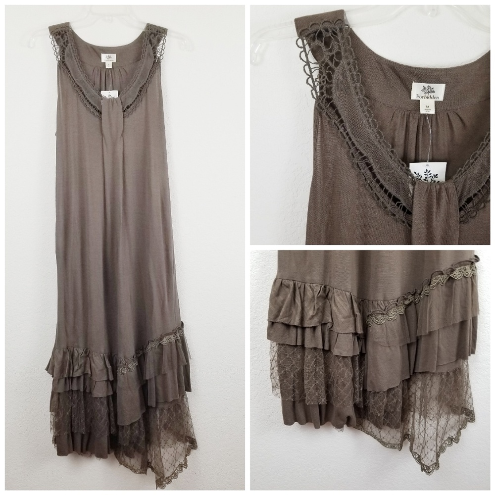 Forbidden Boho Lace Maxi Dress - Picture 1 of 5